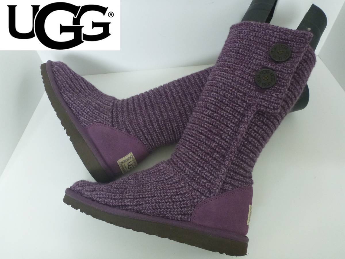 美品 UGG アグ ★紫 パープル ウール ブーツ 22拍卖