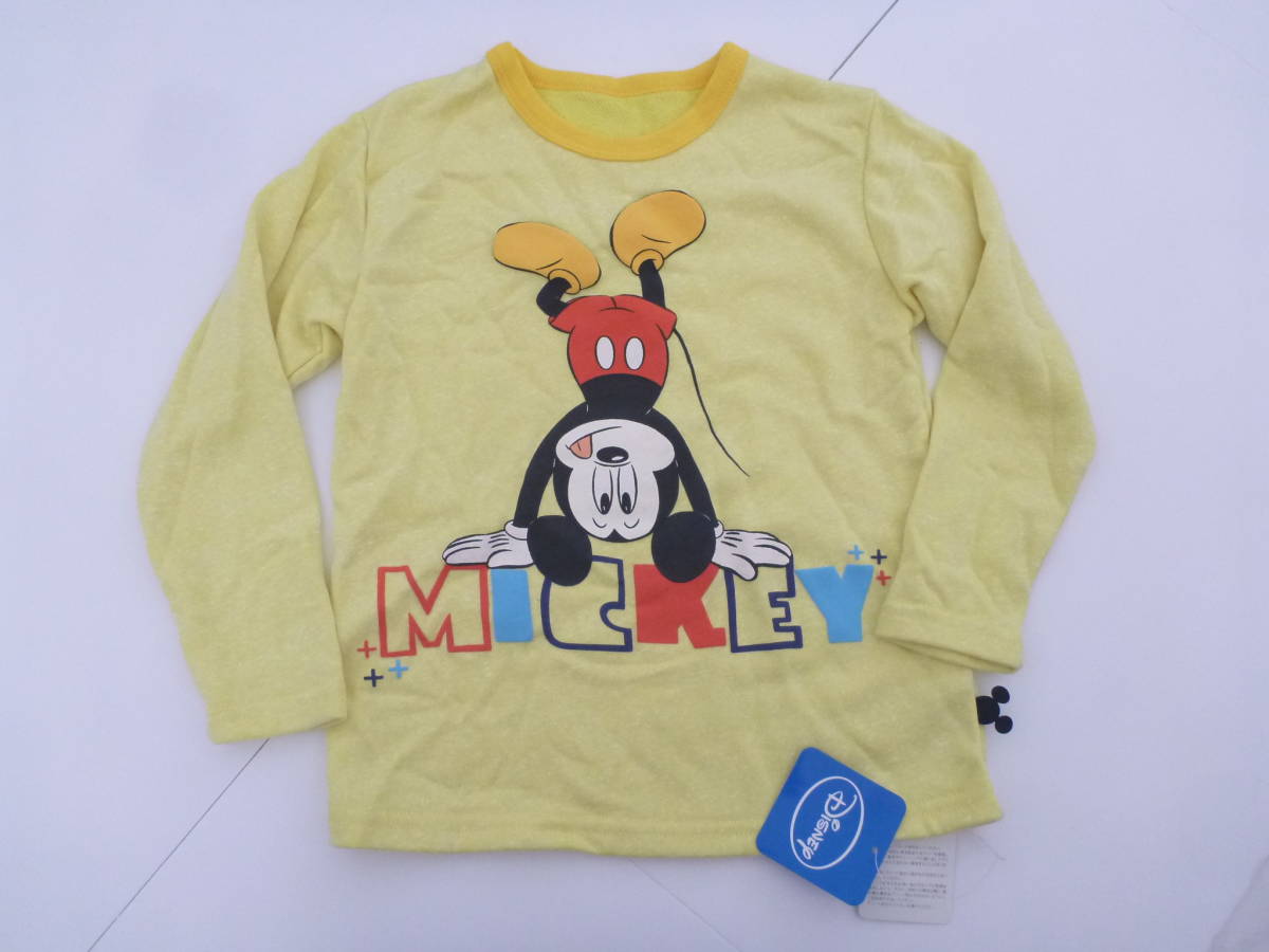 新品 ディズニー★ミッキー 黄色 薄手トレーナー 120拍卖