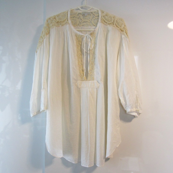 DIMENSION コットンレース チュニックブラウス シャツ アンティーク拍卖
