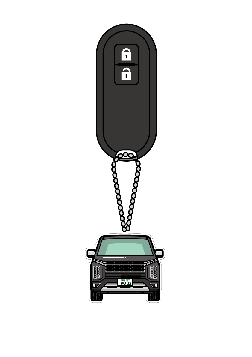 【ナンバープレート入れ】三菱 デリカD5 新型風キーホルダー拍卖
