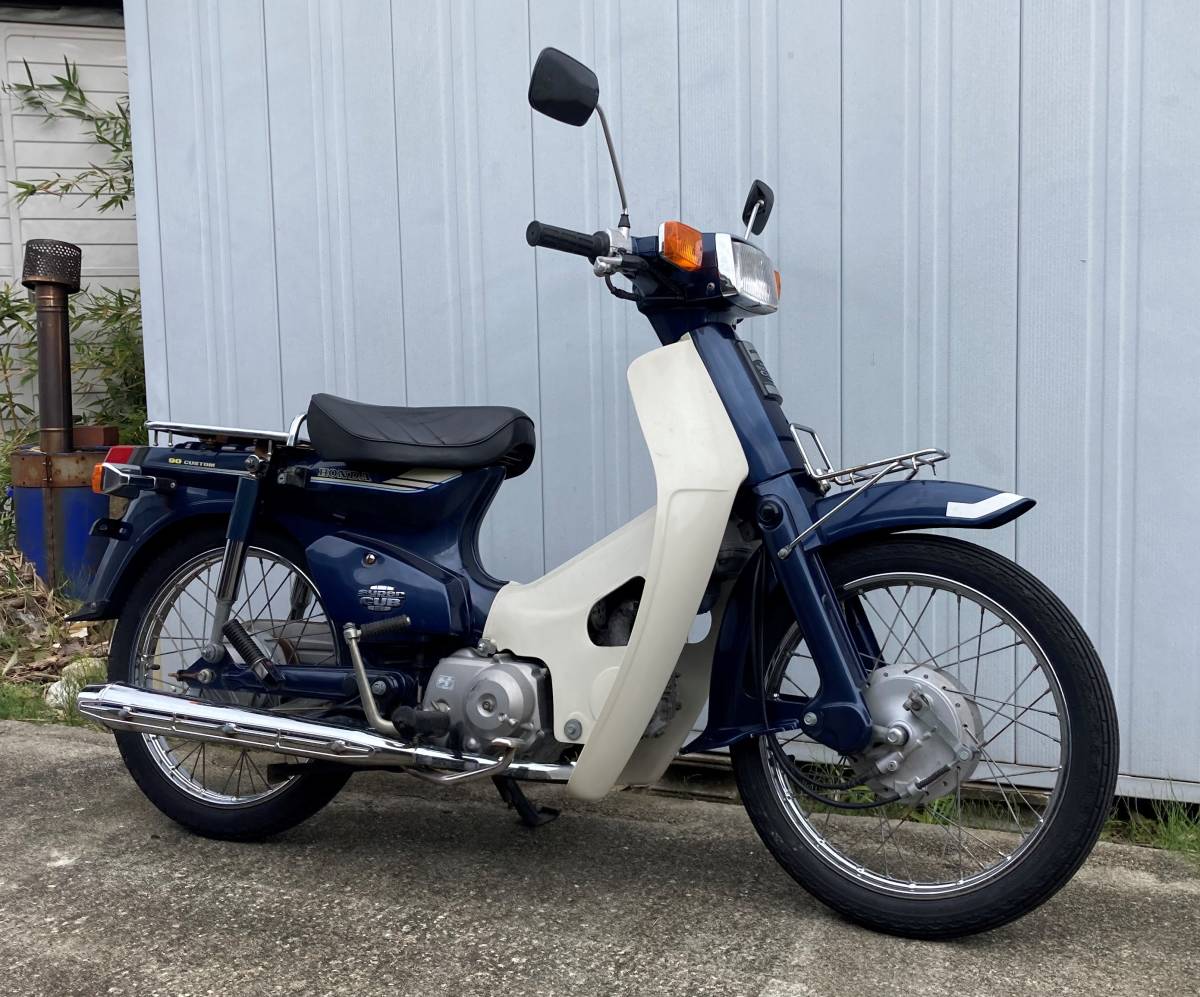 敷地内試乗可能!! 愛知県みよし市 スーパーカブ90カスタム デカドラム タイヤ前後、チェーンスプロケ新品拍卖