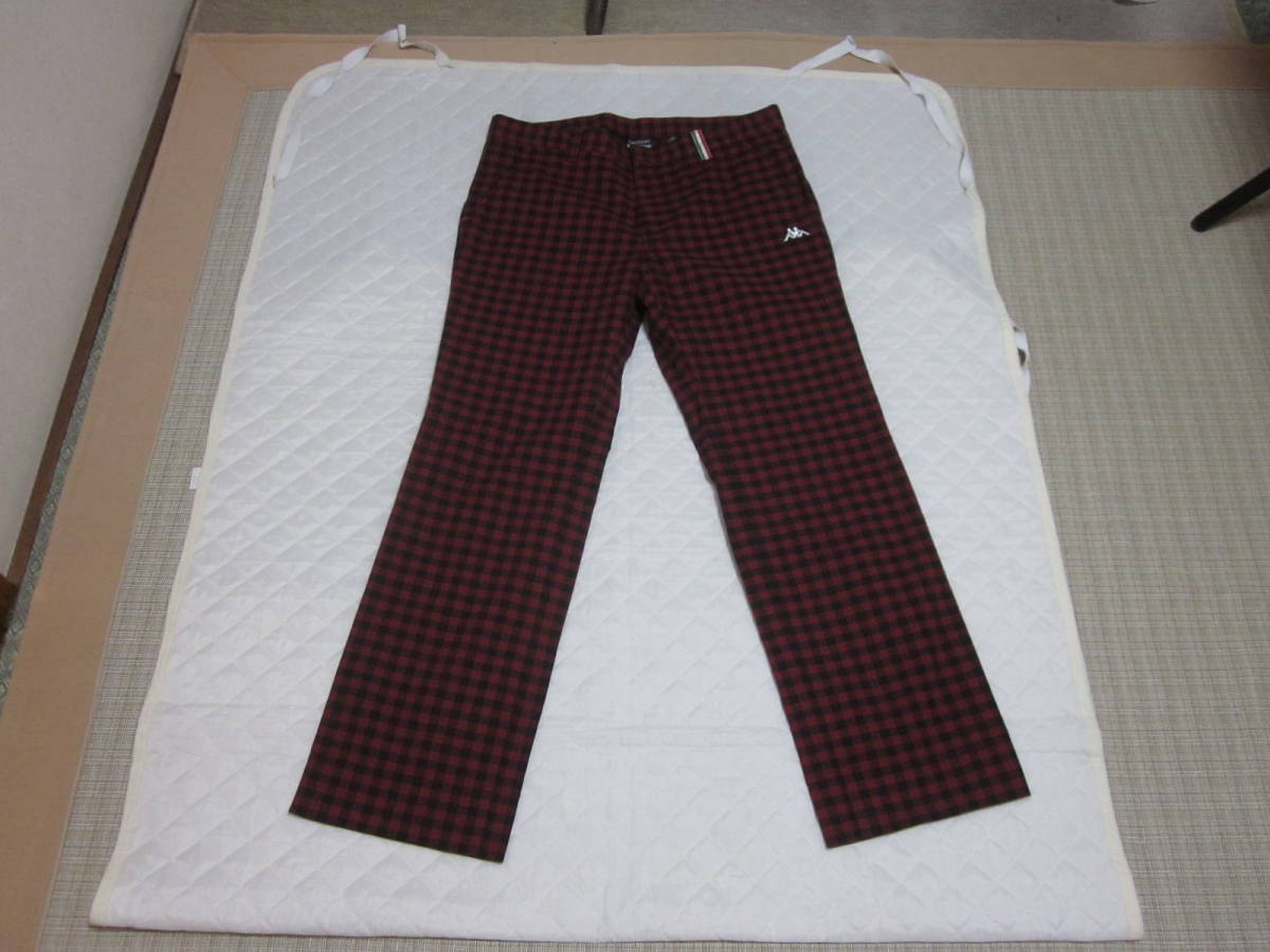 ★★★【 10/27・大幅値下げ 】Kappa カッパ:イタリアンチェックスポーツパンツ:正規品・フェニックス製:サイズ表示 88:送料無料拍卖