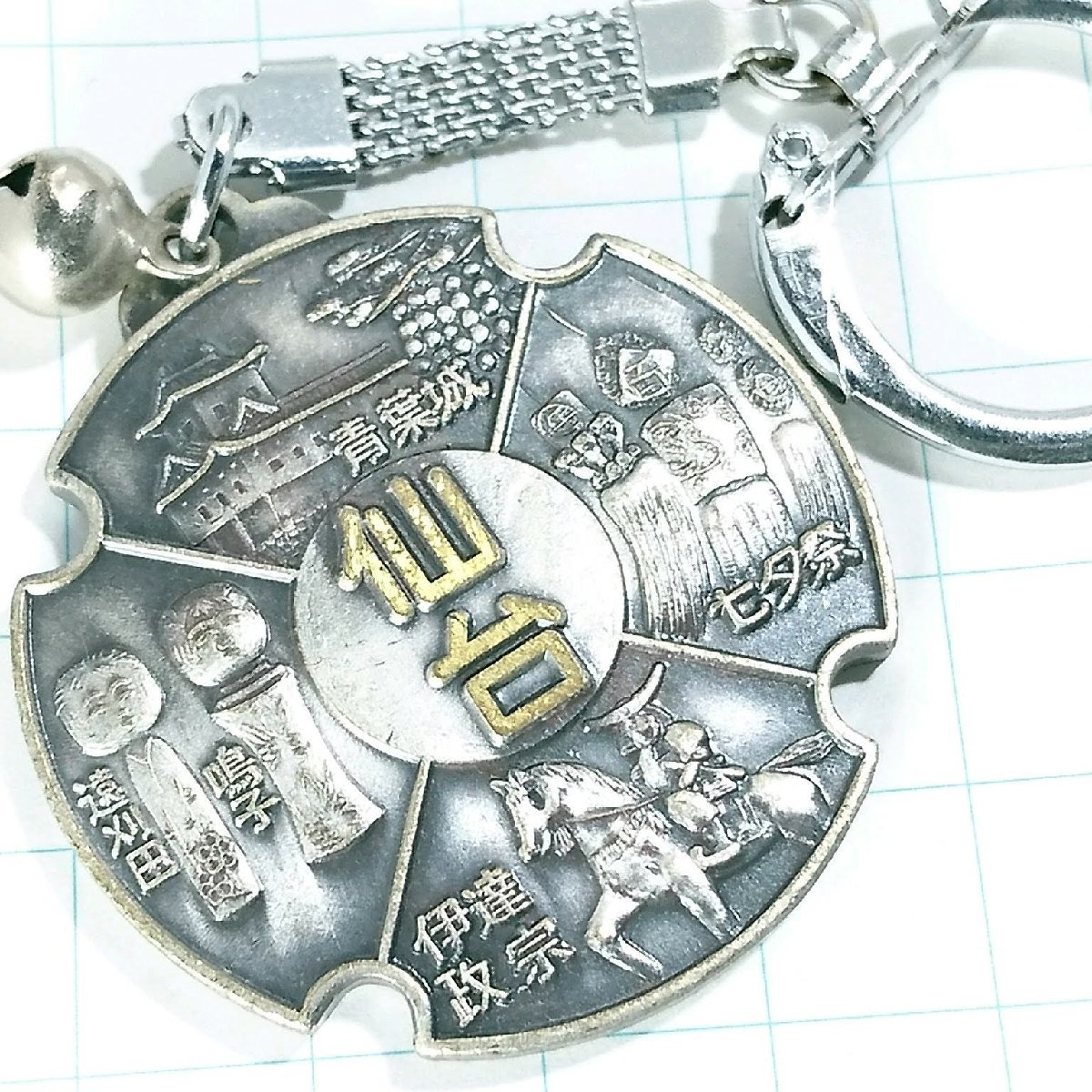 送料無料)仙台 昭和レトロ 観光地 登山 山登り 旅行 記念 キーホルダ A13333拍卖