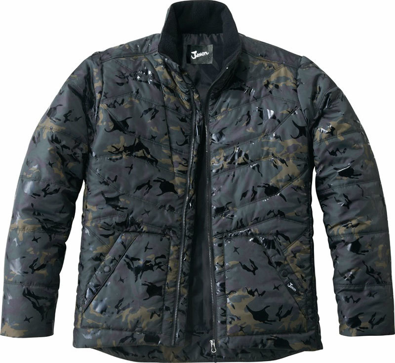 新品即決 JAWIN 58700 防寒ジャンパー シャイニーカモフラ 新庄剛志 自重堂 中綿ブルゾン ダウン JICHODO 作業服拍卖