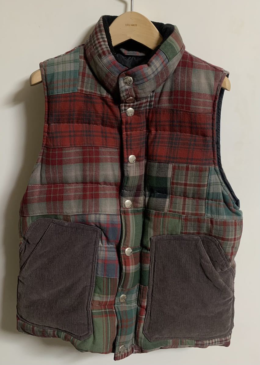 HIMARAYA チェック柄パッチワークダウンベスト【1】ヒマラヤ HRM ハリウッドランチマーケット ハリラン 聖林公司 ガイジンメイド拍卖