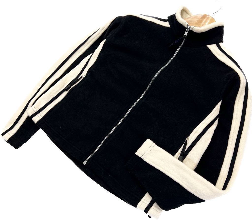 レアデザイン♪ USA製 ☆ エルエルビーン ☆ L.L.Bean レディース S フリースジャケット ブラック ホワイト 登山 アウトドアに最適♪■S938拍卖