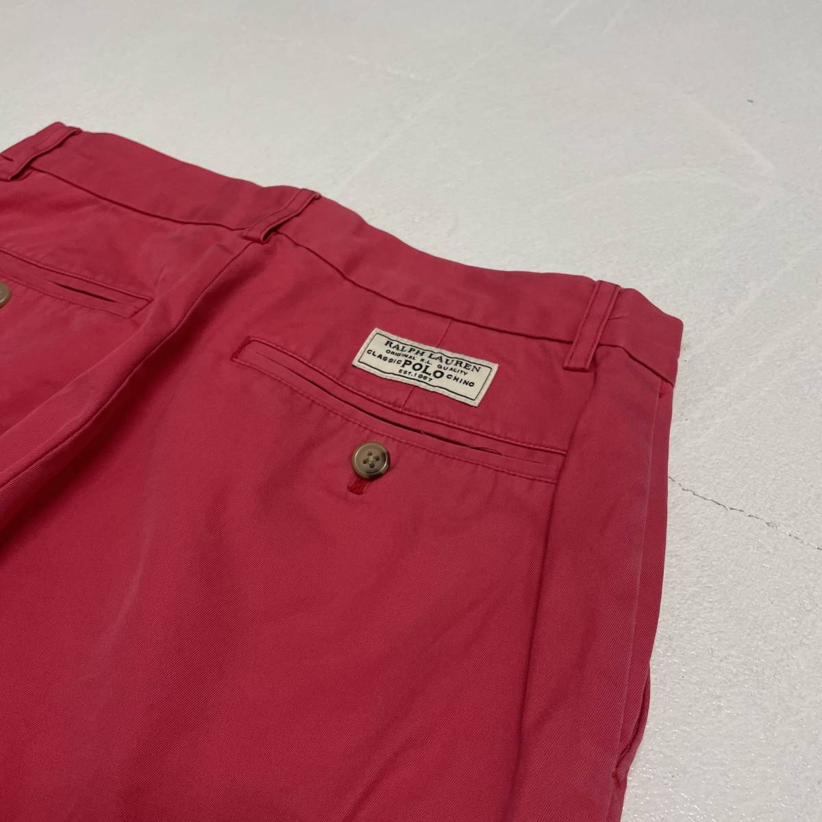 90’s POLO Ralph Lauren コットン チノ パンツ 160サイズ / ピンク ポロ ラルフローレン キッズ 子供服 ヴィンテージ 90年代拍卖