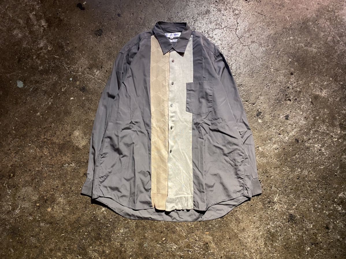 COMME des GARCONS SHIRT 90s フロントニット切替シャツ コムデギャルソンシャツ 1990s フランス製 Made in France M拍卖