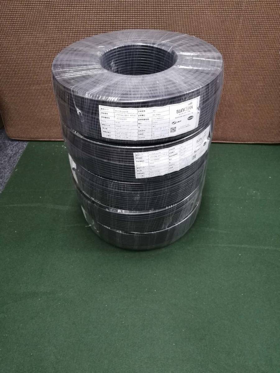 DC1500V JET認証 3.5SQ-PV-CC DC1500V ソーラー 延長 1000m(200m*5巻) ケーブル S-JET 認証 1500V ソーラーパネル接続用 太陽光ケーブル拍卖