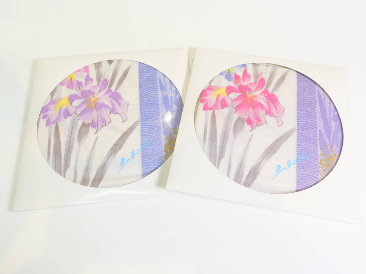 ♪未使用保管品★五木ひろし ハンカチ 2枚セット 綿100% 水墨画 日本製拍卖