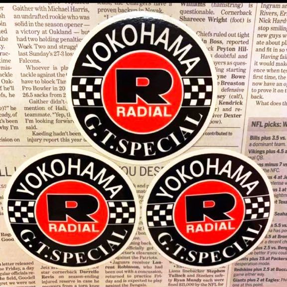 ステッカー3枚セット YOKOHAMA TIRE G.T.SPECIAL /シール 防水 車 バイク カスタム モーター系 レーシング ドレスアップ アメリカン雑貨拍卖