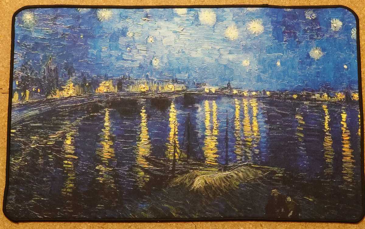 名画 ゴッホ ローヌ川の星月夜 玄関マット キッチンマット マット vango アート拍卖