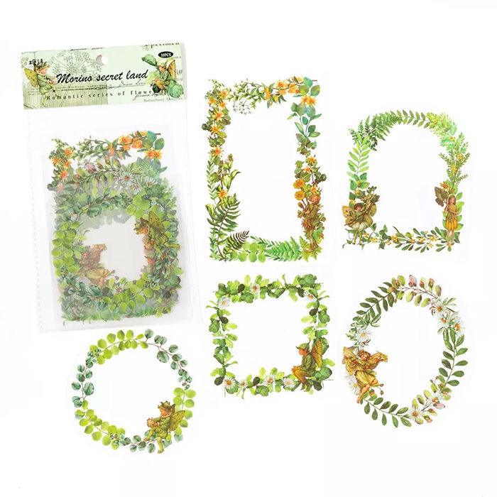 10枚 シール フレーム 枠 花 フラワー おしゃれ アンティーク ビンテージ デコステッカー アンティーク調 コラージュ レトロ 1076-4拍卖