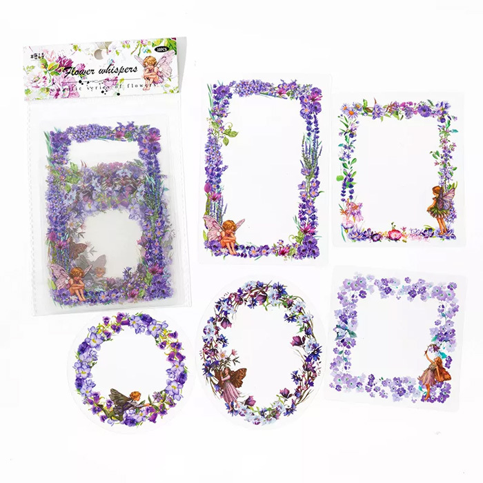 10枚 シール フレーム 枠 花 フラワー おしゃれ アンティーク ビンテージ デコステッカー アンティーク調 コラージュ レトロ 1076-6拍卖