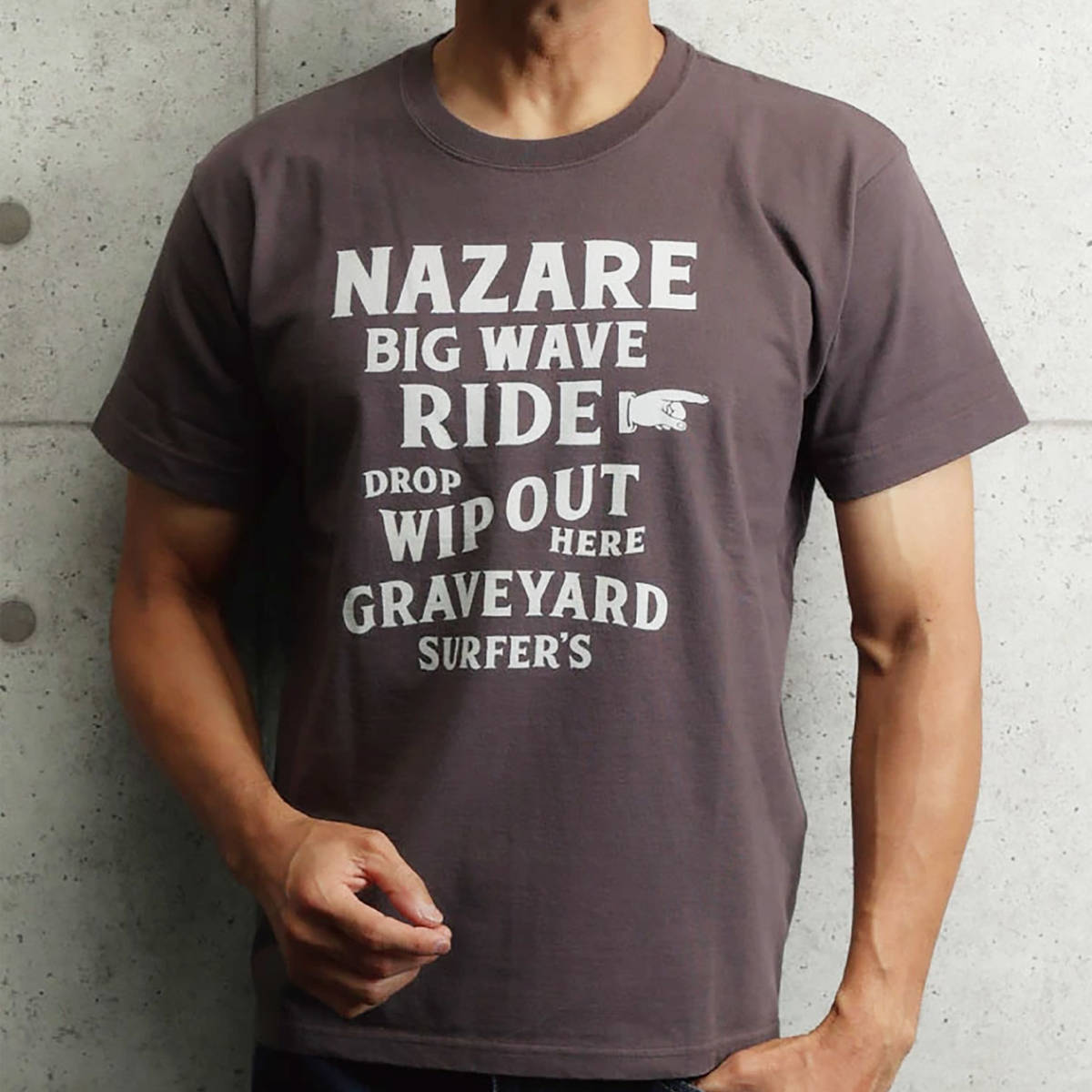 【 Branchworks 】 ブランチワークス 日本製 Made in japan コットン100% クラックプリント Tシャツ Cotton100% TEE NAZARE ブラウン M拍卖