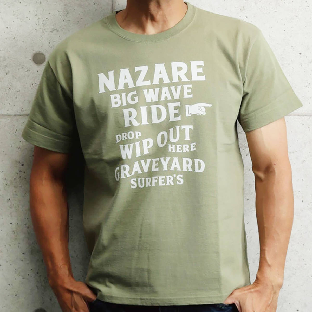 【 Branchworks 】 ブランチワークス 日本製 Made in japan コットン100% クラックプリント Tシャツ Cotton100% TEE NAZARE カーキ XL拍卖