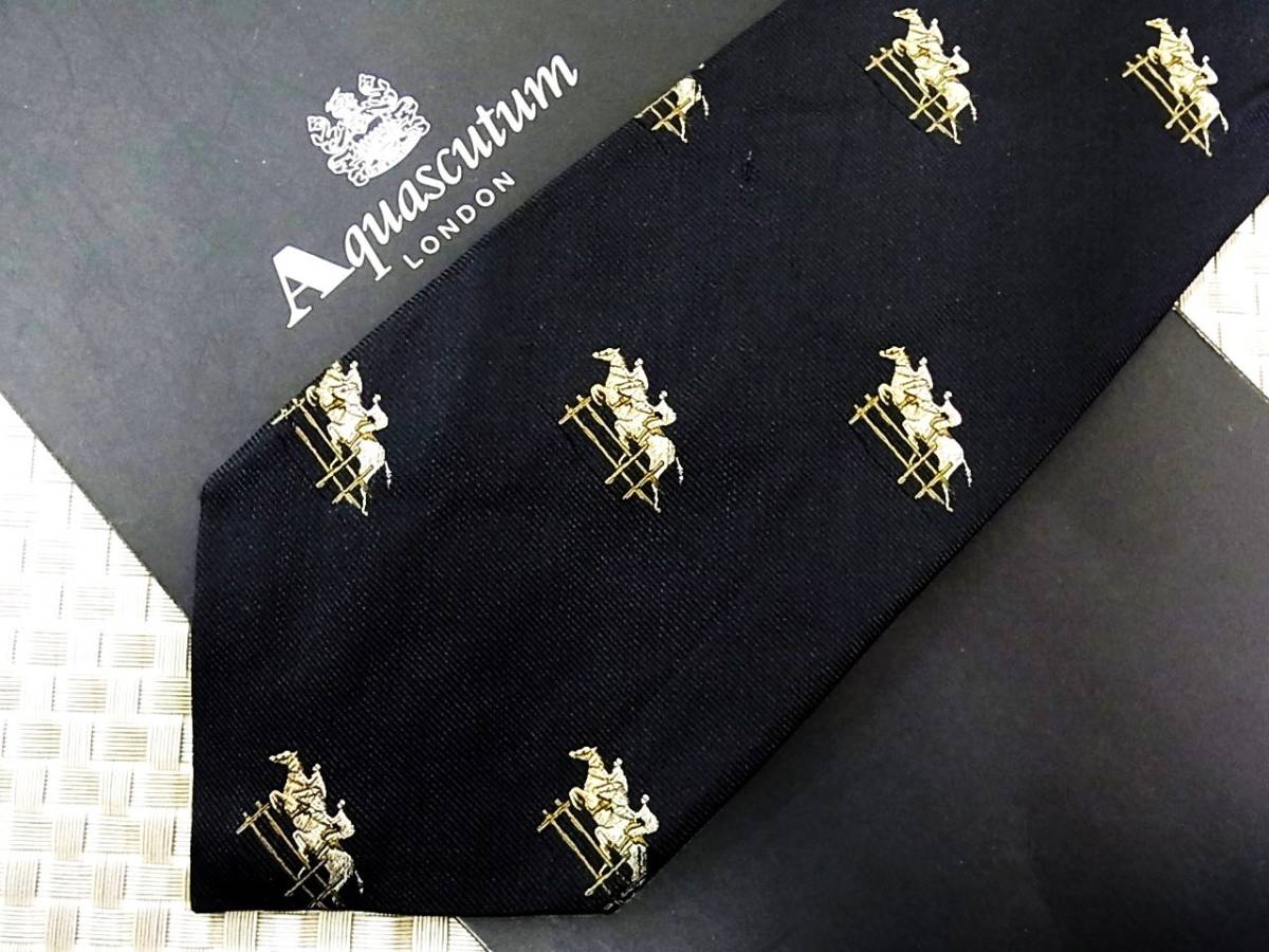 0^o^0ocl♪FK8416 【競馬・馬】【Aquascutum】アクアスキュータム ネクタイ★拍卖