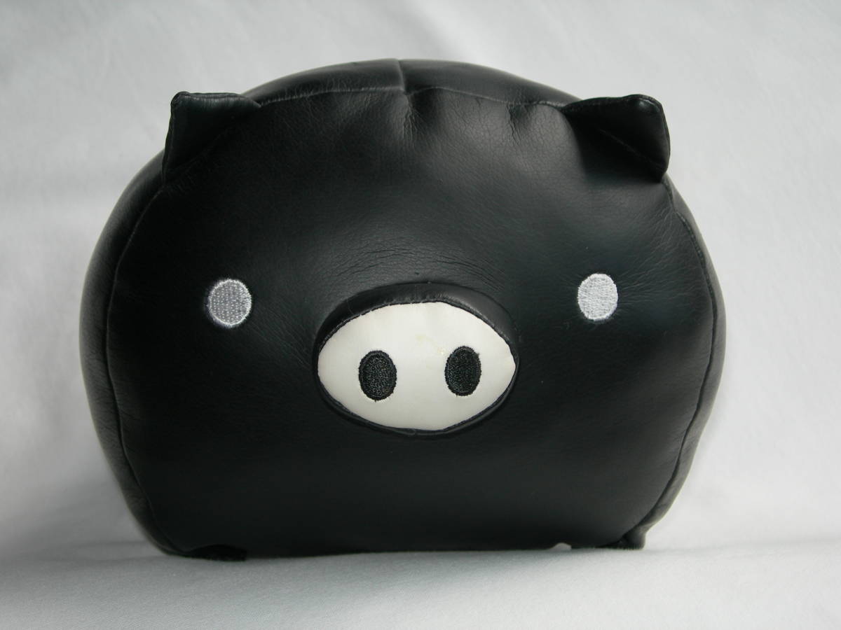 モノクロブー フェイクレザー ぬいぐるみ(黒)拍卖