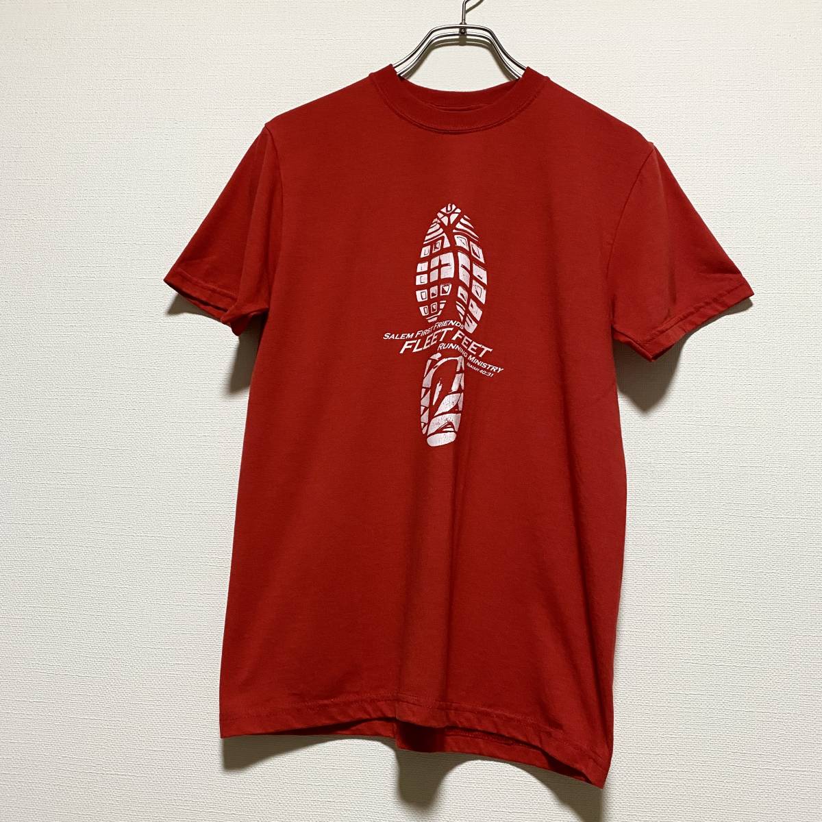 アメリカ古着 半袖Tシャツ ジャージーズ レッド ランニング Mサイズ ユニセックス 【J9】拍卖