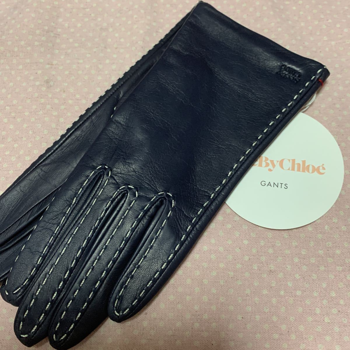 シーバイクロエ 革手袋 21cm ステッチ 羊革 本革拍卖