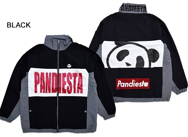 切替スタンドブルゾン◆PANDIESTA JAPAN ブラックMサイズ 541102 パンディエスタジャパン パンダ スポーツ ジャージ拍卖