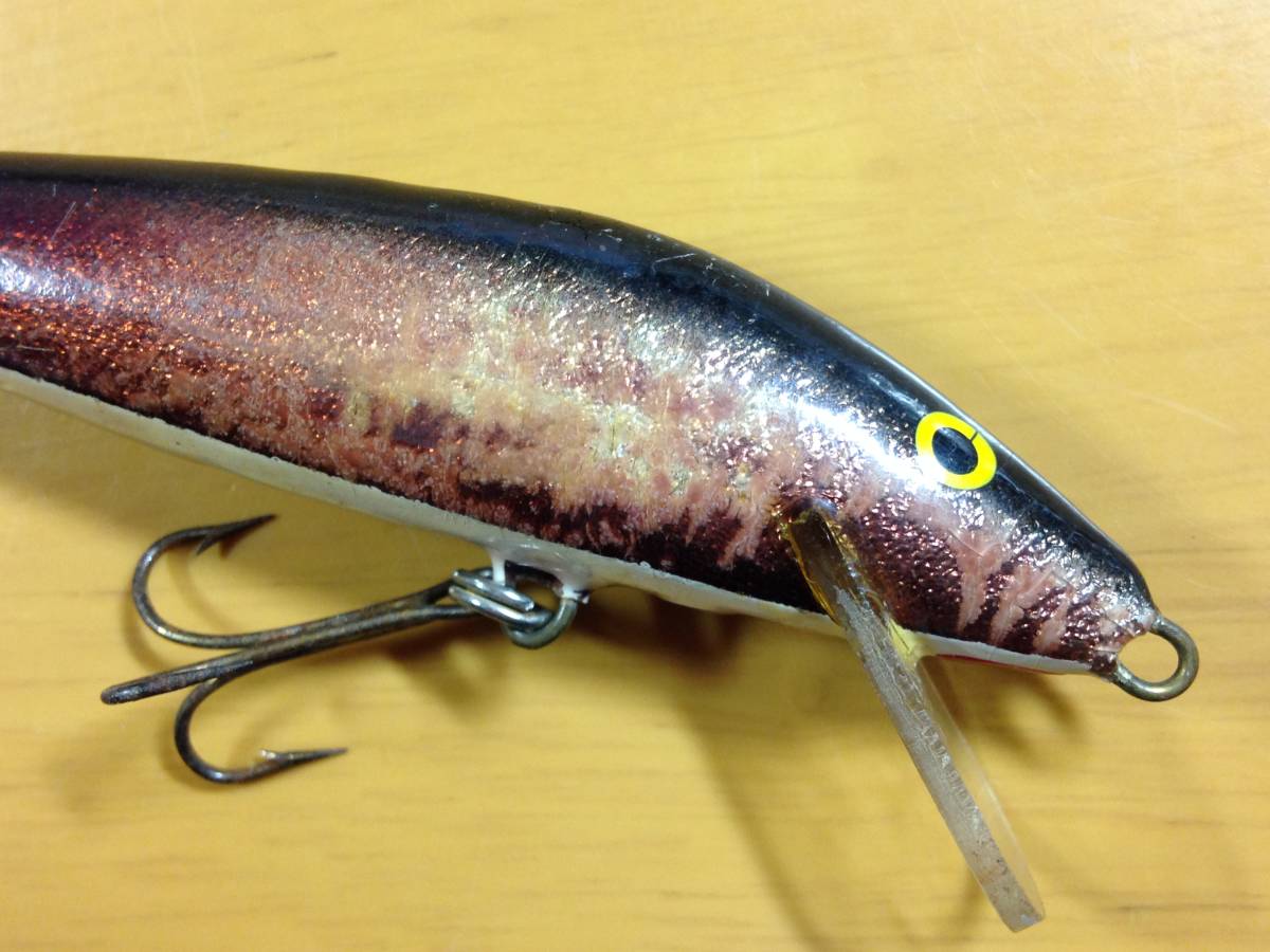 ★A.C. SHINER★ ACシャイナー 375 ミノー ※塗装ヒビや傷、擦れ多数あり 検索用 ラパラ フローティング F #19-1077拍卖