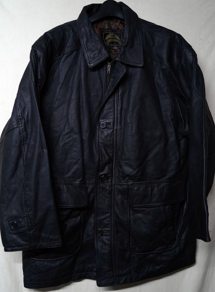 ◆URBAN EXPRESS◆本革 牛皮レザーコート 黒◆2L◆拍卖