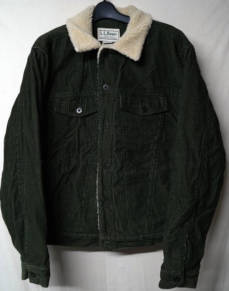 ◆L.L.Bean◆コーデュロイボアブルゾン モスグリーン◆拍卖