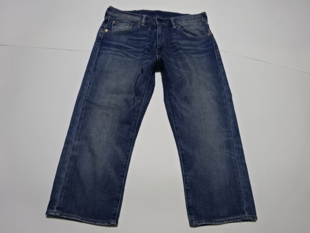 ●リーバイス LEVI'S デニム 八分丈 505 W30 革パッチ●1223●拍卖