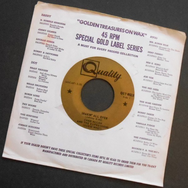 CHAD ALLAN AND THE EXPRESSIONS (GUESS WHO?) カナダ盤シングル再発拍卖