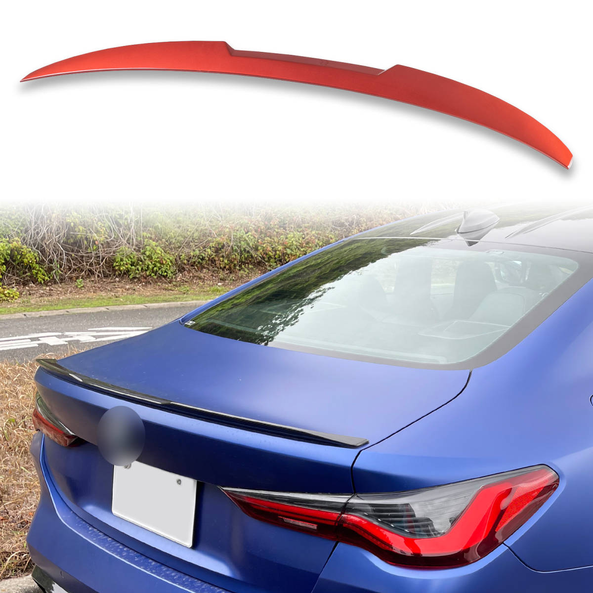 純正色塗装済 ABS製 トランクスポイラー BMW用 4シリーズ G26 M4タイプ ポン付け カラーコード:C1X QTS-51165拍卖