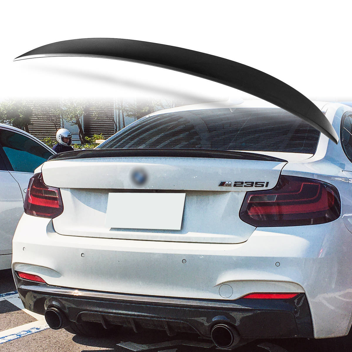 純正色塗装 ABS製 トランクスポイラー BMW用 2シリーズ F22 クーペ用 Pタイプ ポン付け カラーコード:475 QTS-38850拍卖