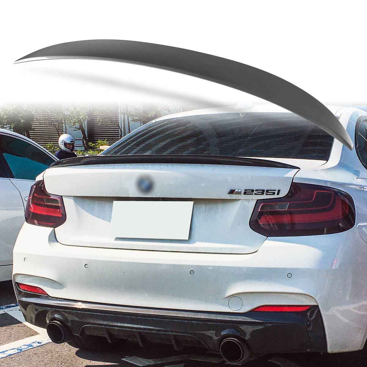 純正色塗装 ABS製 トランクスポイラー BMW用 2シリーズ F22 クーペ用 Pタイプ ポン付け カラーコード:B39 QTS-38850拍卖