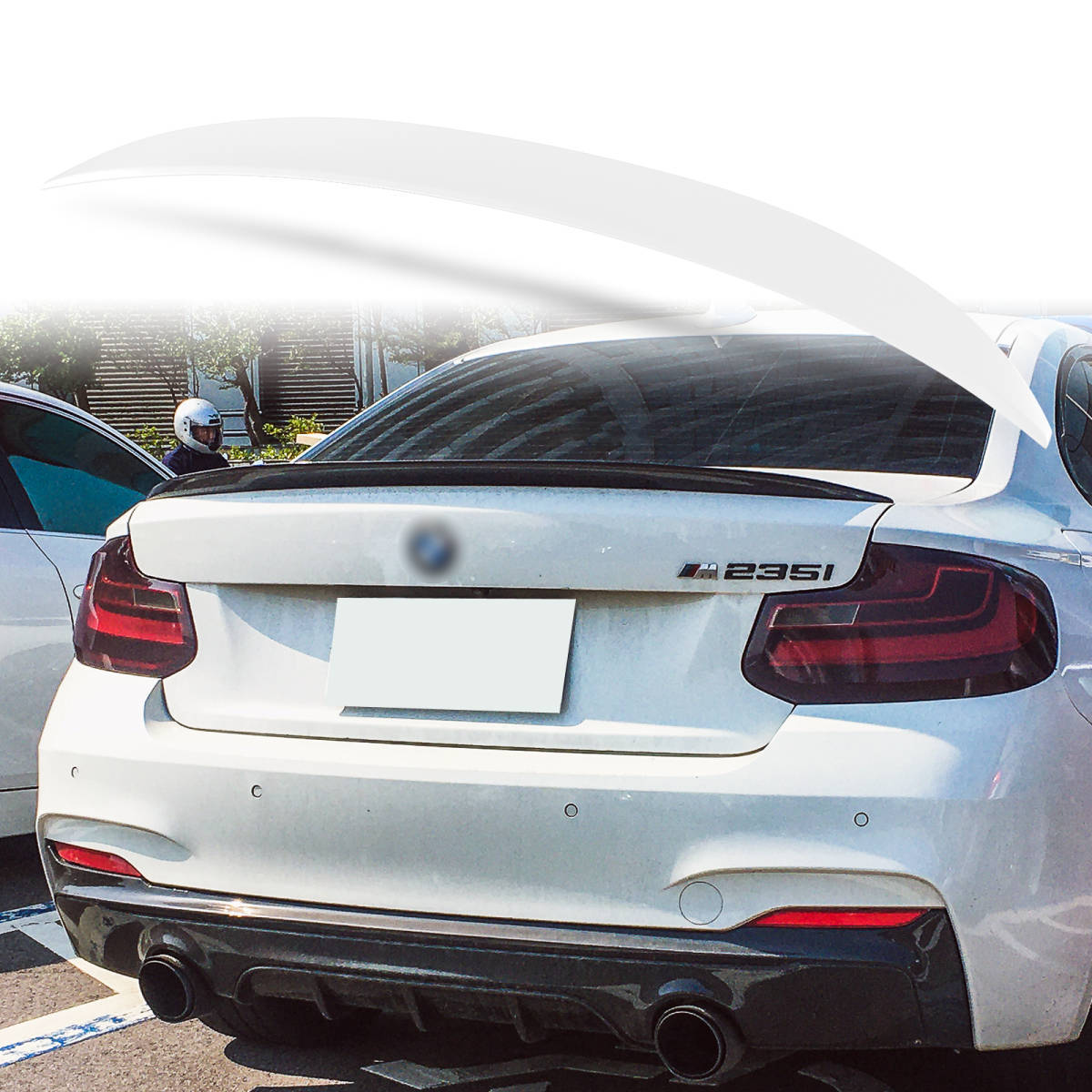 純正色塗装 ABS製 トランクスポイラー BMW用 2シリーズ F22 クーペ用 Pタイプ ポン付け カラーコード:A96 QTS-38850拍卖