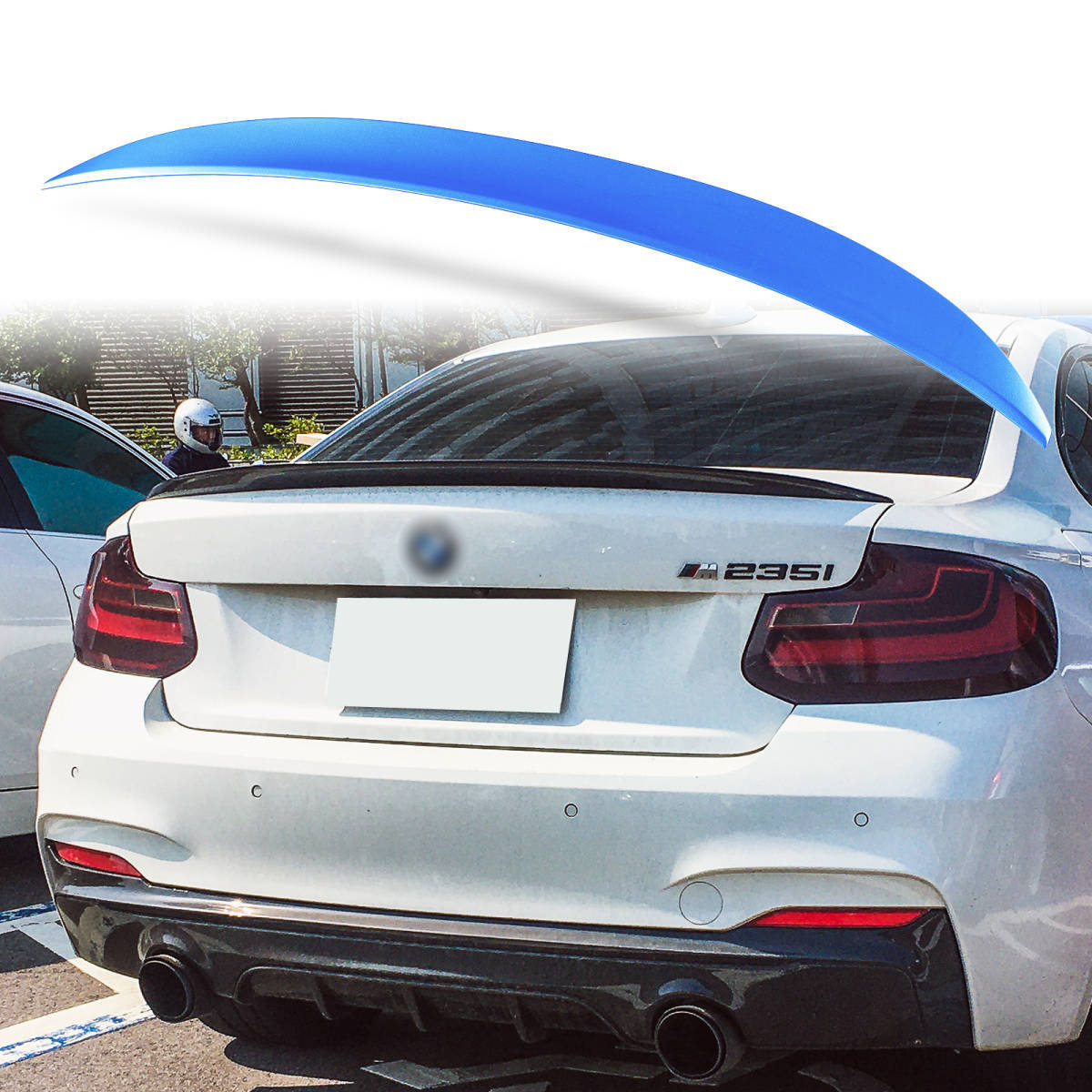 純正色塗装 ABS製 トランクスポイラー BMW用 2シリーズ F22 クーペ用 Pタイプ ポン付け カラーコード:C1R QTS-38850拍卖