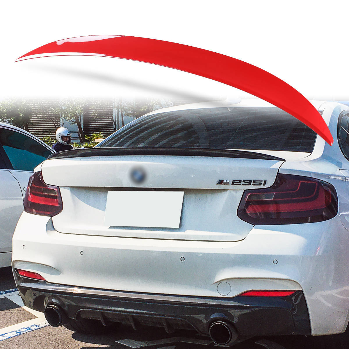 純正色塗装 ABS製 トランクスポイラー BMW用 2シリーズ F22 クーペ用 Pタイプ ポン付け カラーコード:A75 QTS-38850拍卖