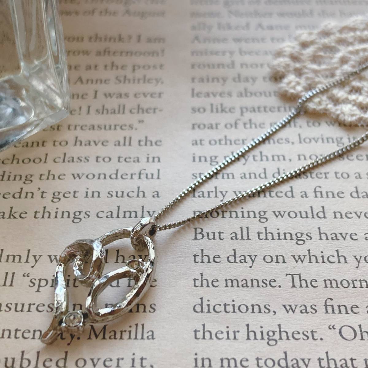 シルバーネックレス 一粒 石 ショート ペンダント Vintage jewelry accessories 0594拍卖