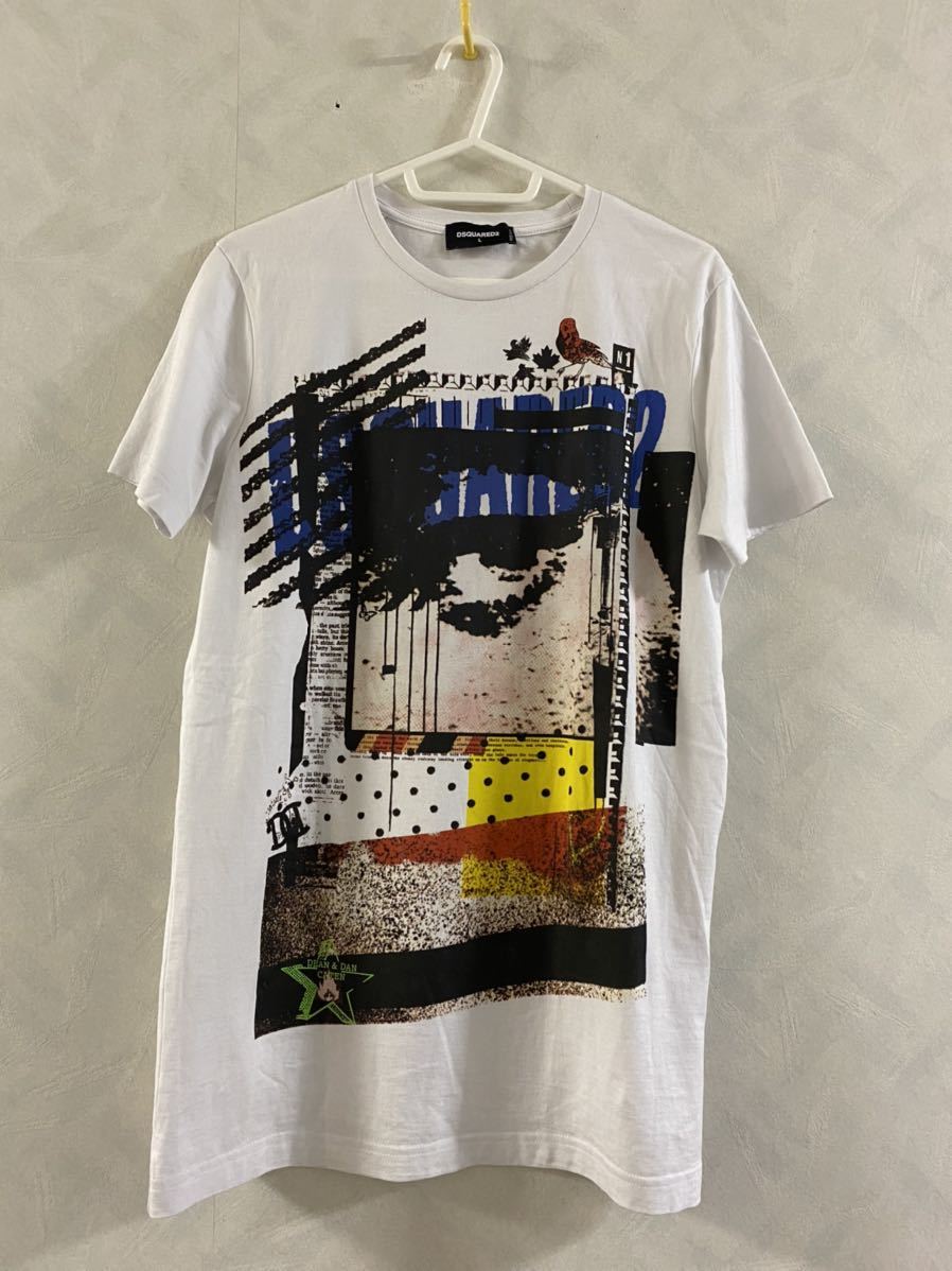 DSQUARED2 Tシャツ サイズL イタリア製 ディースクエアード拍卖