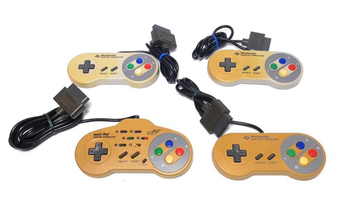 スーパーファミコン コントローラー4個セット 「ジャンク」 アスキーパット拍卖