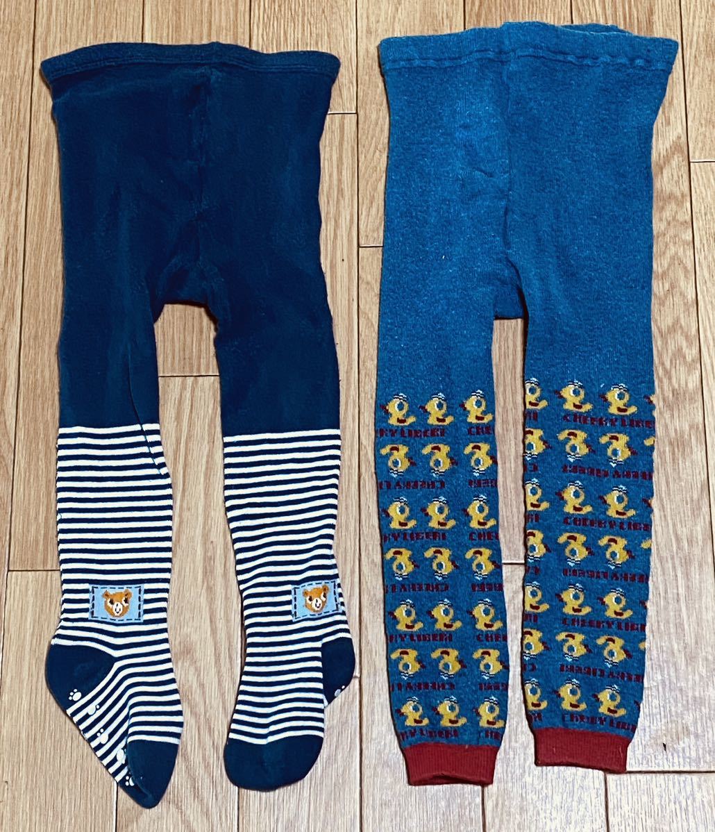 フェリシモ チーキーリーベリー アヒルのスパッツ90cm くまのタイツ85セット レギンス拍卖