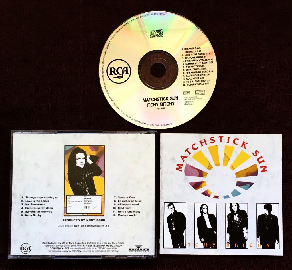 マッチスティック・サン/MATCHSTIC SUN/ノルウェー出身/北欧ロック/オスロ・ポスト・パンク/ガレージ/ポップ・ロック/ITCHY BITCHY/1990年拍卖