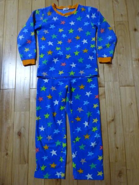 ★マザーウェイズ 星柄フリースパジャマ130cm★USED拍卖