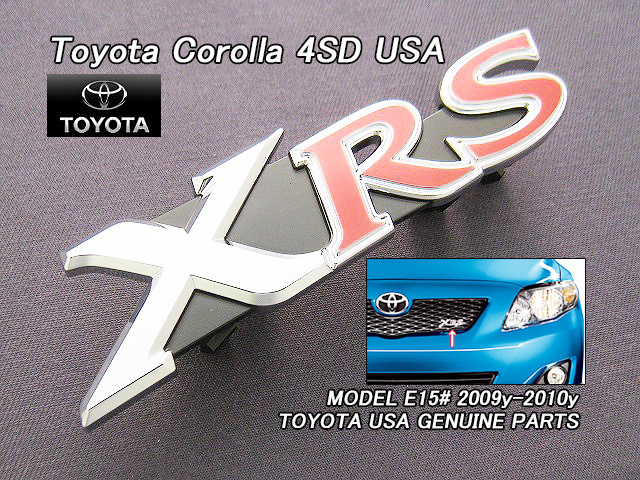 カローラE140E150/TOYOTA/トヨタCOROLLAセダン純正USエンブレム-フロントグリルXRSマーク/USDM北米仕様USAスポーツグレードXR-S海外X-RS拍卖