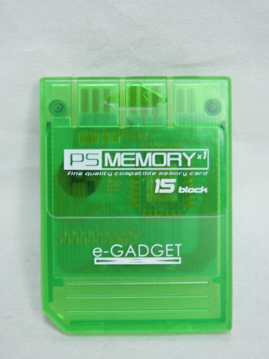 プレイステーション メモリーカード 15BLOCK クリアグリーン拍卖