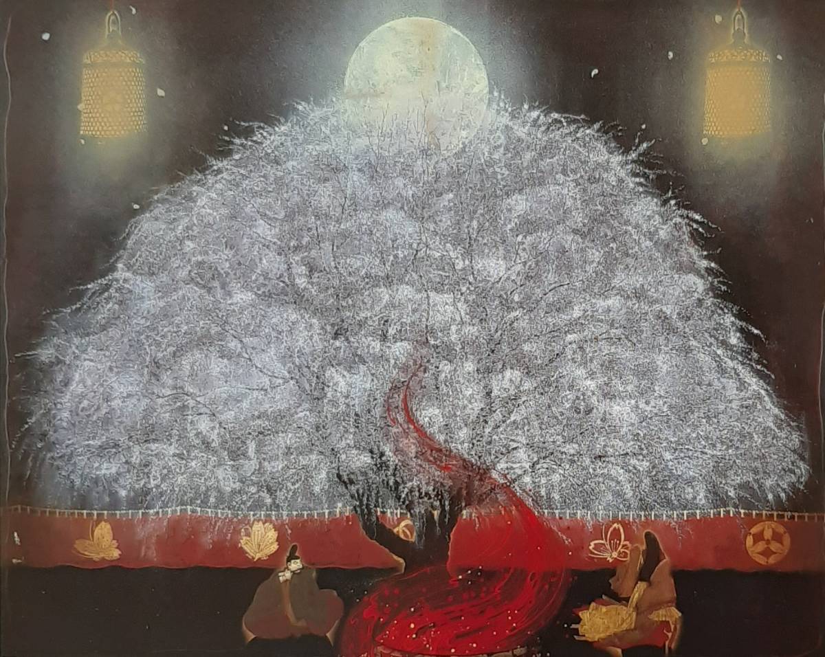 智内兄助、「小倉百人一首 No.61 いにしへの」、希少画集の額装画、四季、風景、人気作品、オーダーマット付・日本製新品額入り、送料無料拍卖