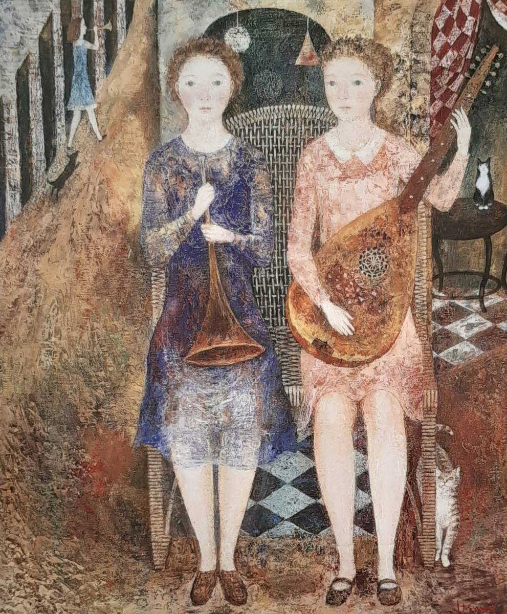 横江逸美、「祭りの日」、希少画集の額装画、四季、風景、人気作品、オーダーマット付・日本製新品額入り、送料無料拍卖