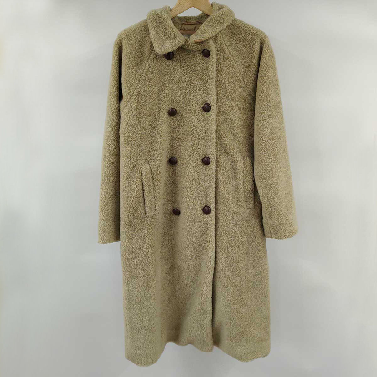 【中古】PARKA LONDON ALMA BORG FAUX SHIRLING COAT ロングコート XS ベージュ PKWJA013-218 レディース パーカロンドン拍卖