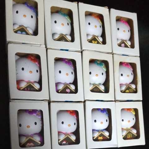 2504 サンリオ ハローキティ干支福土鈴 十二支コンプ 12個 等乃伎神社 キティ ど鈴 お正月 2001年 レトロ拍卖