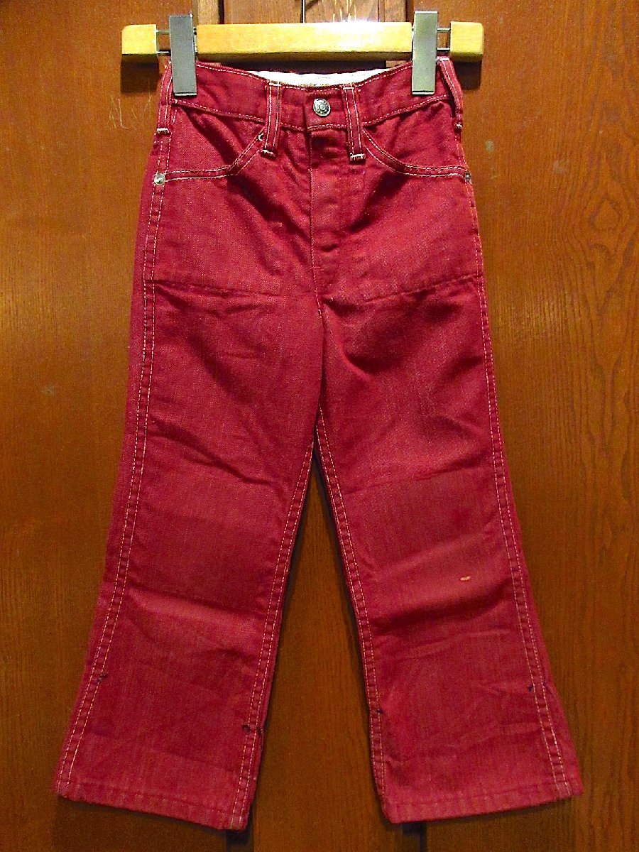 ビンテージ70's●Searsキッズコットンパンツ赤size 6●221226c5-k-pnt-ot 1970sボトムス子供服古着拍卖