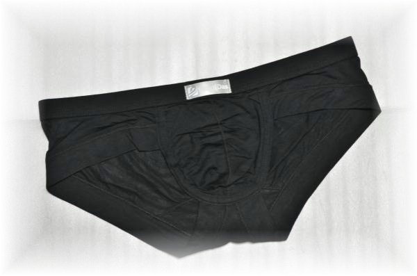 『送料無料』 ★ツルツル メンズ ビキニショーツ★シンプル 無地★フロント立体★ブラック/黒★Lサイズ★拍卖